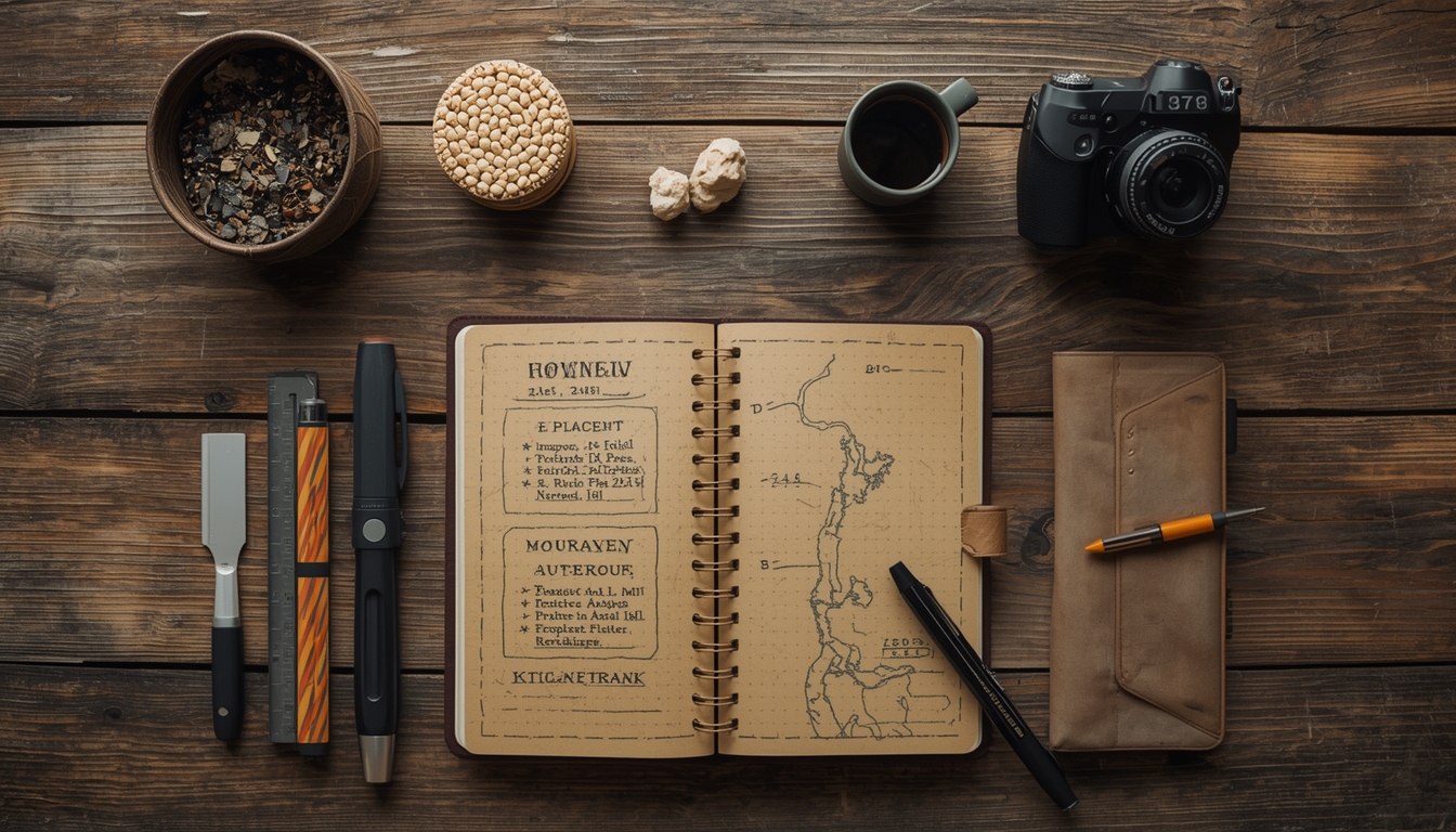 Chodyrexphothen movement planning journal and field kit